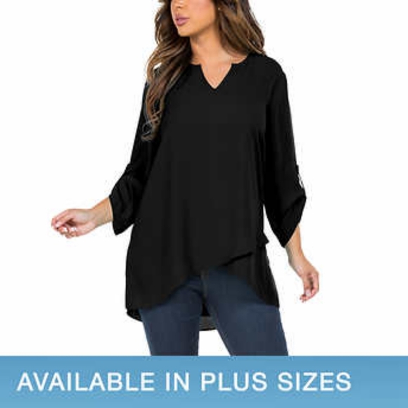 Fever Ladies' V-Neck Crepe Blouse - Picture 1 of 3